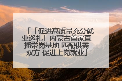 「促进高质量充分就业巡礼」内蒙古首家直播带岗基地 匹配供需双方 促进上岗就业