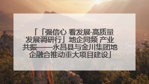 「强信心 看发展·高质量发展调研行」地企同频 产业共振——永昌县与金川集团地企融合推动重大项目建设