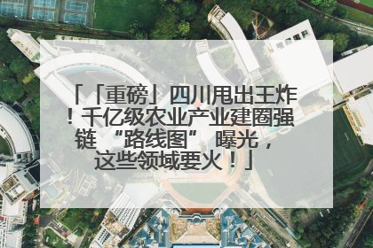 「重磅」四川甩出王炸！千亿级农业产业建圈强链 “路线图” 曝光，这些领域要火！