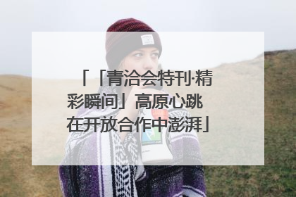 「青洽会特刊·精彩瞬间」高原心跳 在开放合作中澎湃