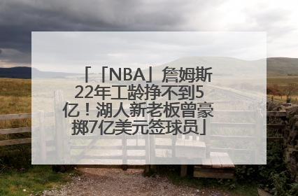 「NBA」詹姆斯22年工龄挣不到5亿！湖人新老板曾豪掷7亿美元签球员