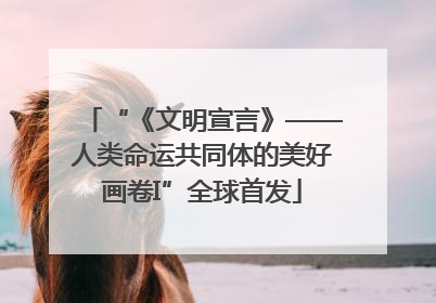 “《文明宣言》——人类命运共同体的美好画卷I”全球首发
