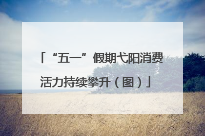 “五一”假期弋阳消费活力持续攀升（图）