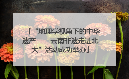 “地理学视角下的中华遗产——云南非遗走进北大”活动成功举办