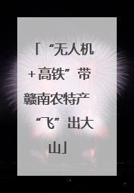 “无人机＋高铁”带赣南农特产“飞”出大山