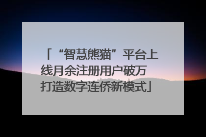 “智慧熊猫”平台上线月余注册用户破万 打造数字连侨新模式