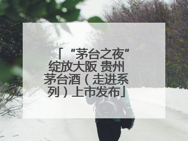 “茅台之夜”绽放大阪 贵州茅台酒（走进系列）上市发布