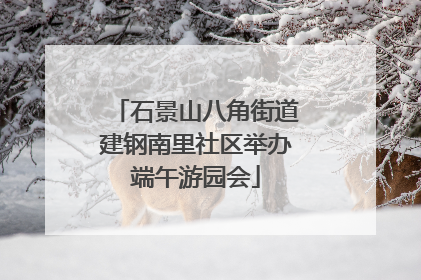 石景山八角街道建钢南里社区举办端午游园会