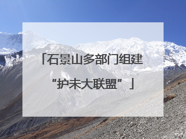 石景山多部门组建“护未大联盟”