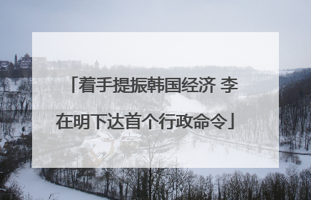 着手提振韩国经济 李在明下达首个行政命令