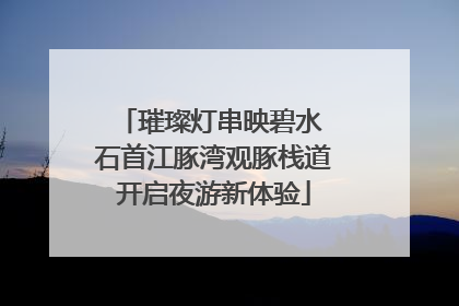 璀璨灯串映碧水 石首江豚湾观豚栈道开启夜游新体验