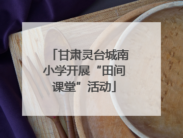 甘肃灵台城南小学开展“田间课堂”活动