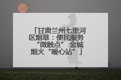 甘肃兰州七里河区烟草：便民服务“微触点” 金城烟火“暖心站”