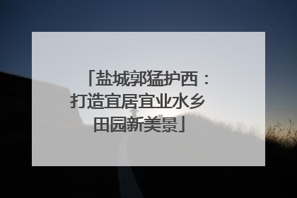 盐城郭猛护西：打造宜居宜业水乡田园新美景