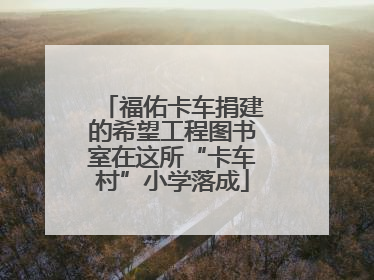 福佑卡车捐建的希望工程图书室在这所“卡车村”小学落成