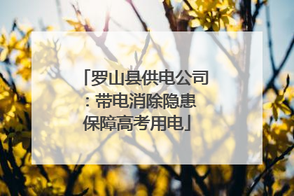 罗山县供电公司：带电消除隐患 保障高考用电