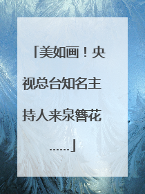 美如画！央视总台知名主持人来泉簪花……