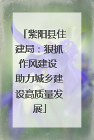紫阳县住建局：狠抓作风建设 助力城乡建设高质量发展