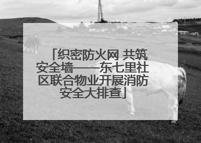 织密防火网 共筑安全墙——东七里社区联合物业开展消防安全大排查