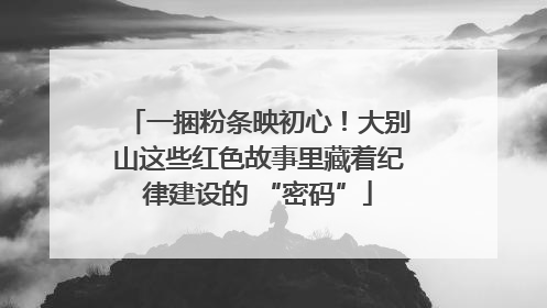 一捆粉条映初心！大别山这些红色故事里藏着纪律建设的 “密码”