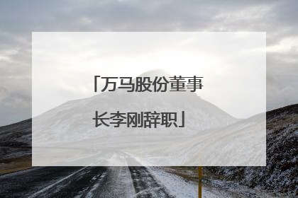 万马股份董事长李刚辞职