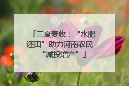 三夏麦收：“水肥还田”助力河南农民“减投增产”