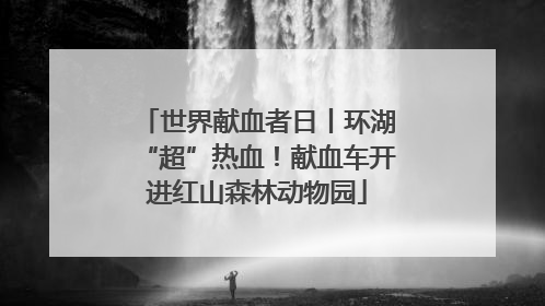 世界献血者日丨环湖“超”热血！献血车开进红山森林动物园