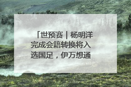世预赛｜杨明洋完成会籍转换将入选国足，伊万想通了要打双后腰？