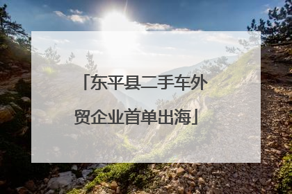 东平县二手车外贸企业首单出海