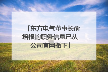 东方电气董事长俞培根的职务信息已从公司官网撤下