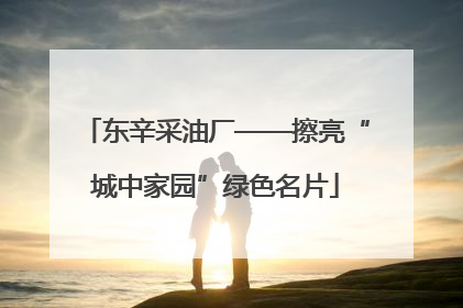 东辛采油厂——擦亮“城中家园”绿色名片