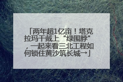 两年超1亿亩！塔克拉玛干戴上“绿围脖”，一起来看三北工程如何锁住黄沙筑长城→