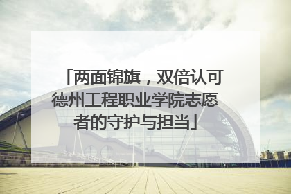 两面锦旗，双倍认可德州工程职业学院志愿者的守护与担当