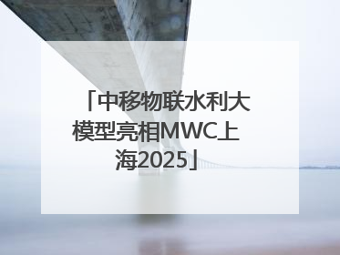 中移物联水利大模型亮相MWC上海2025