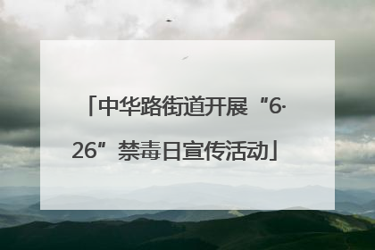 中华路街道开展“6·26”禁毒日宣传活动