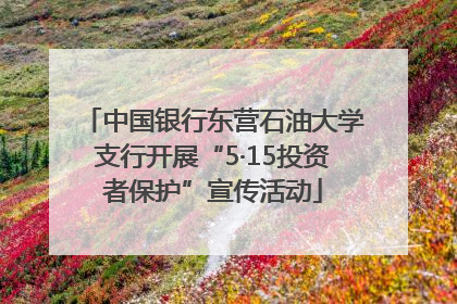 中国银行东营石油大学支行开展“5·15投资者保护”宣传活动