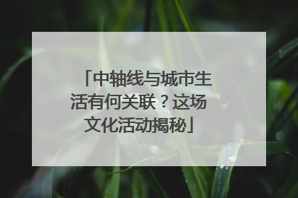 中轴线与城市生活有何关联？这场文化活动揭秘