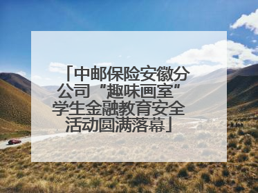 中邮保险安徽分公司“趣味画室”学生金融教育安全活动圆满落幕