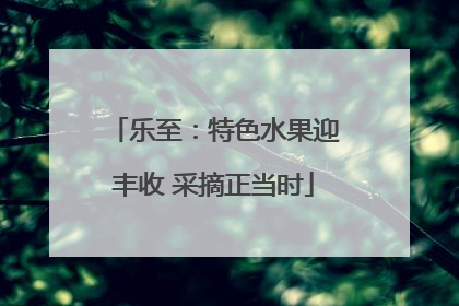 乐至：特色水果迎丰收 采摘正当时