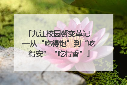 九江校园餐变革记——从“吃得饱”到“吃得安”“吃得香”