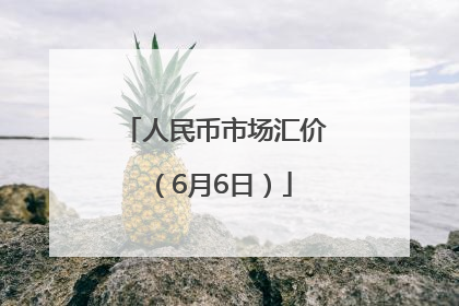 人民币市场汇价（6月6日）
