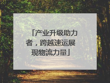 产业升级助力者，跨越速运展现物流力量