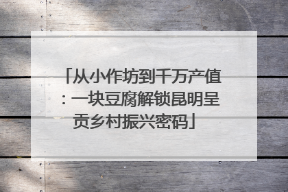从小作坊到千万产值：一块豆腐解锁昆明呈贡乡村振兴密码