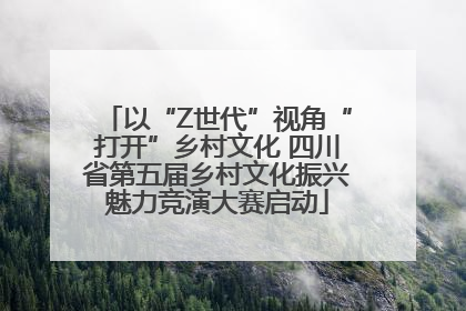 以“Z世代”视角“打开”乡村文化 四川省第五届乡村文化振兴魅力竞演大赛启动