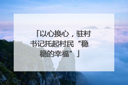 以心换心，驻村书记托起村民“稳稳的幸福”