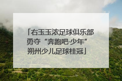 右玉玉浓足球俱乐部勇夺“奔跑吧·少年”朔州少儿足球桂冠
