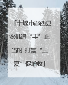 十堰市郧西县农机追“丰”正当时 打赢“三夏”促增收
