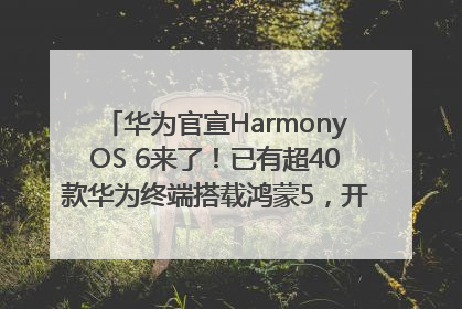 华为官宣HarmonyOS 6来了！已有超40款华为终端搭载鸿蒙5，开发者突破800万