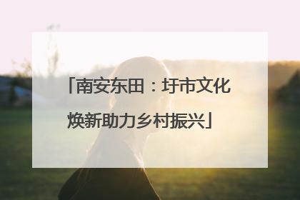 南安东田：圩市文化焕新助力乡村振兴