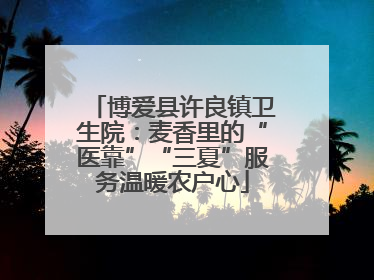 博爱县许良镇卫生院：麦香里的“医靠”“三夏”服务温暖农户心